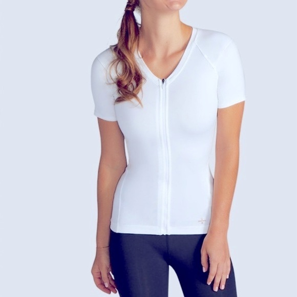 Tommie Copper Full Back Support Shirt | Women's Short Sleeve Size L - Picture 1 of 8